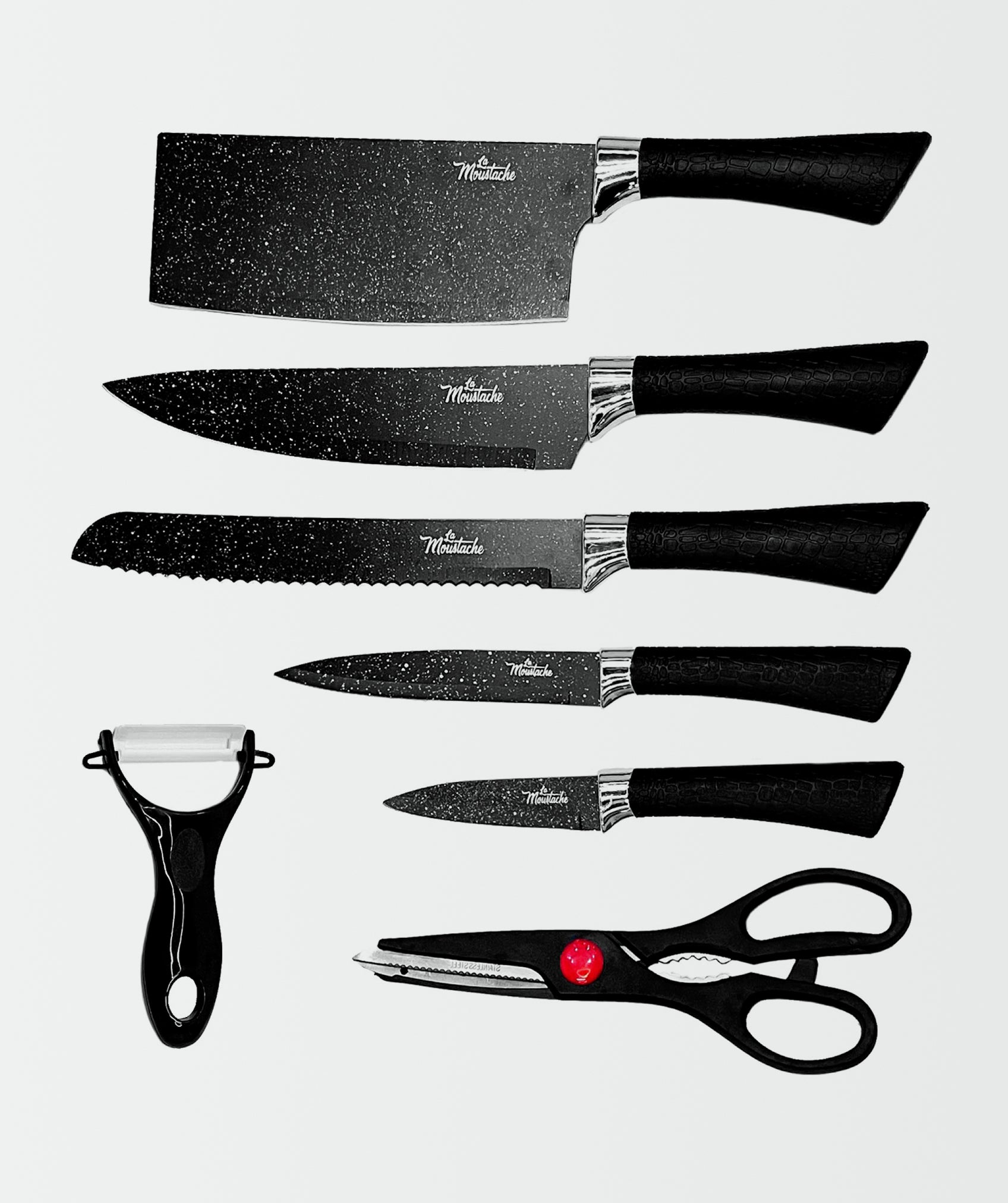 Set de cuchillos mármol (7 unidades)