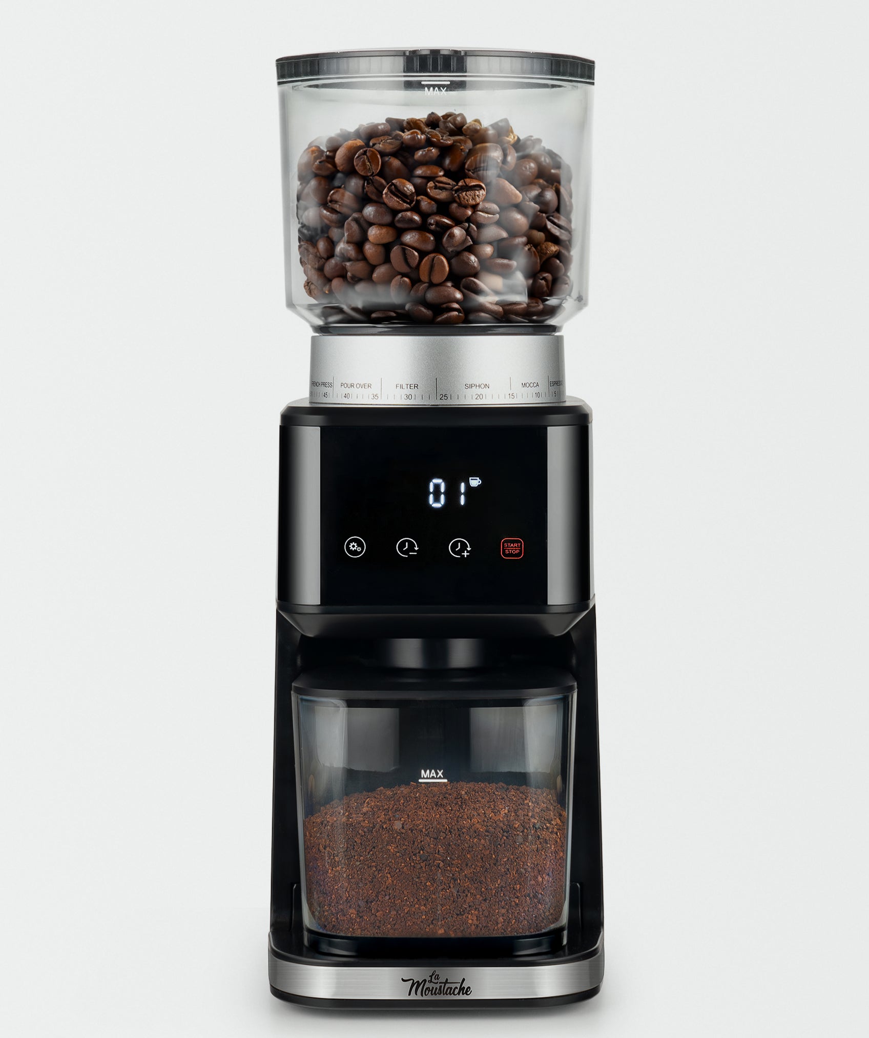 Molinillo de café eléctrico 350g (GrindMaster Silver)